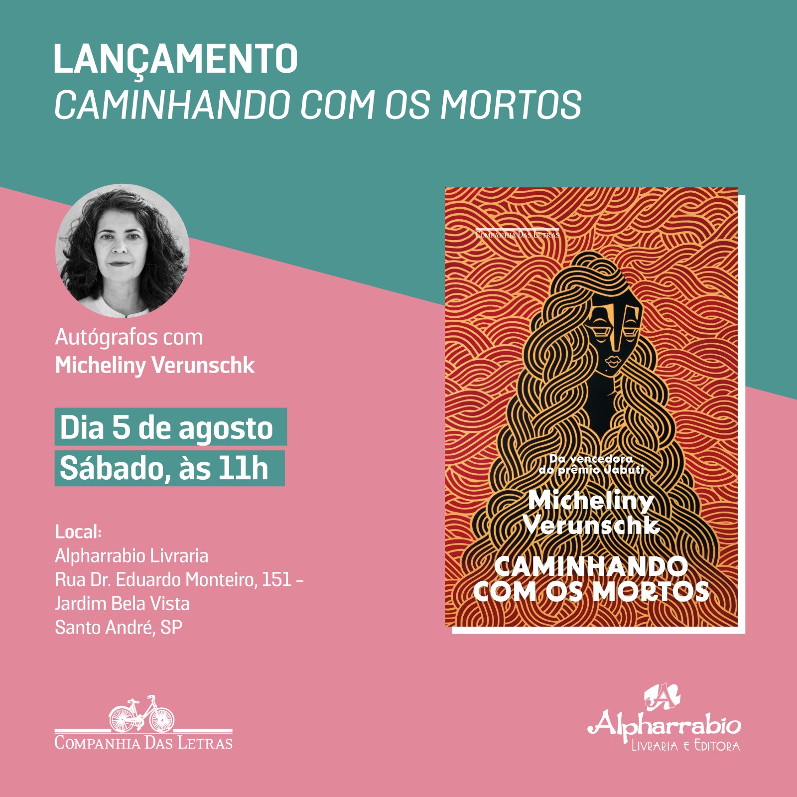 Lançamento do livro “Caminhando com os mortos” – Micheliny Verunschk